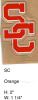 Orange SC outlined in white